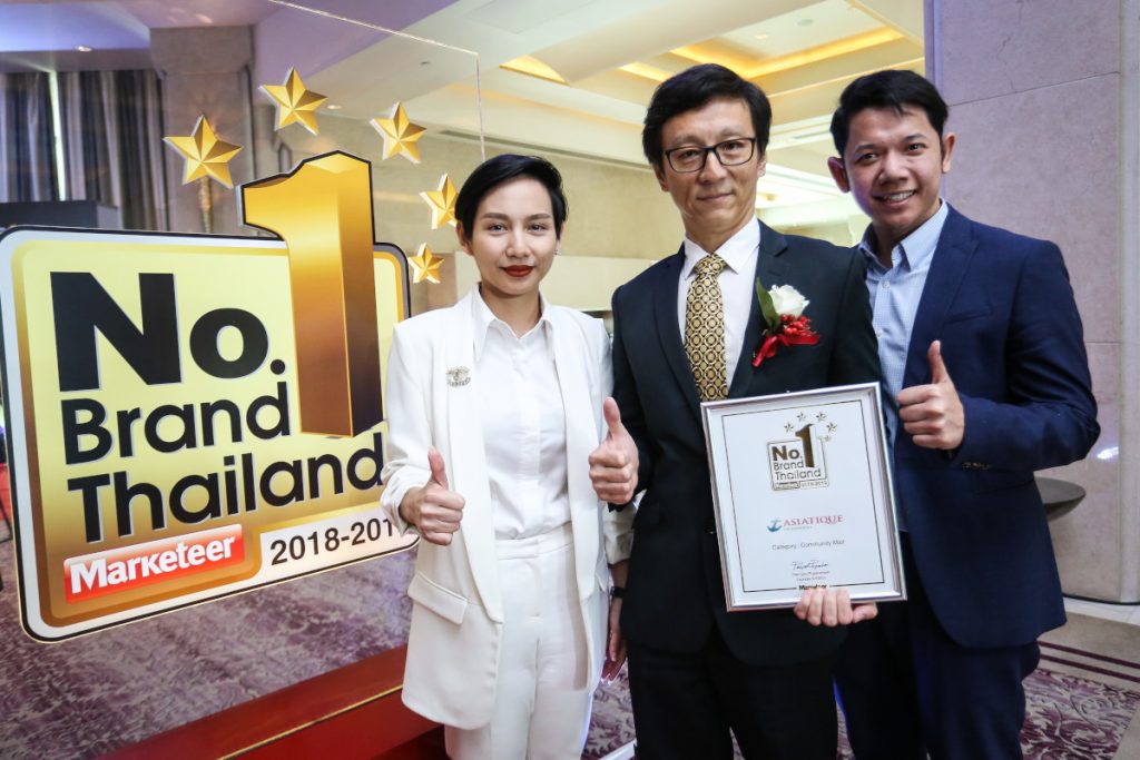 Asiatique The Riverfront scoops Award as The No.1 Community Mall in Thailand.