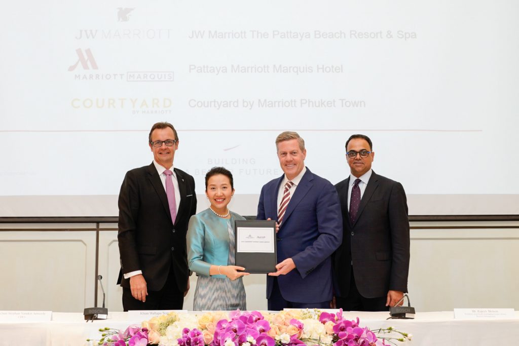 Asset World Corporation signs multi-agreement with Marriott International to launch 2 hotels in mega scale mixed-use destination in Pattaya and 1 upper-scale hotel in Phuket bringing three iconic brands to Thailand