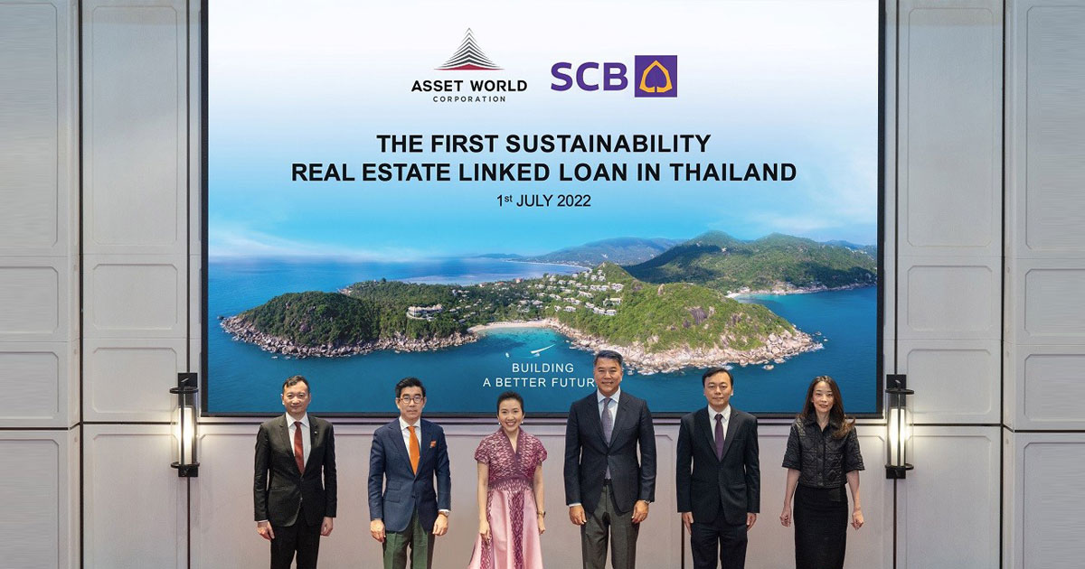 AWC and SCB together set a new benchmark, launching Thailand's first Sustainability Linked Loan for real estate industry  value THB 20,000 Million, as part of "Building a Better Future”