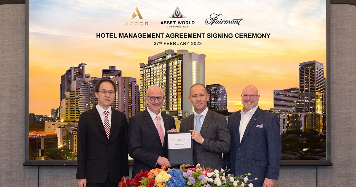 AWC จับมือ Accor เปิดตัวโรงแรมแฟร์มอนท์แห่งแรกของไทย  ยกระดับกรุงเทพฯ เป็นศูนย์กลางตลาด MICE ลักซ์ซัวรี่ระดับโลก